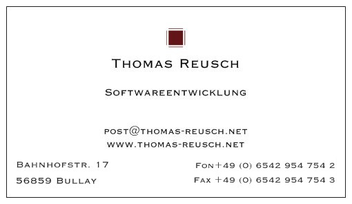 Visitenkarte Thomas Reusch